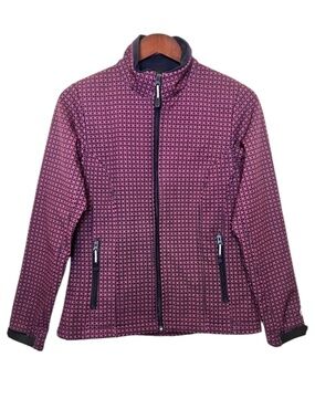 ROPER Women's Pink/ Geometric Softshell Fleece Lined Tech Jacket Cowgirl Small